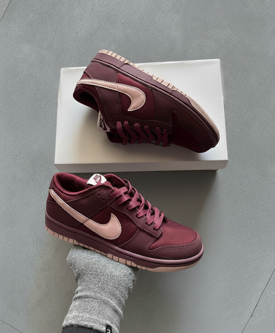Nike Dunk Low "Night Maroon and Medium Soft Pink"