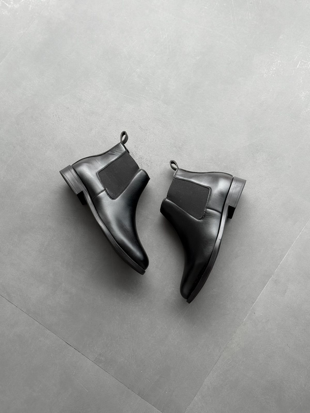 Classic Black Leather Chelsea Boots