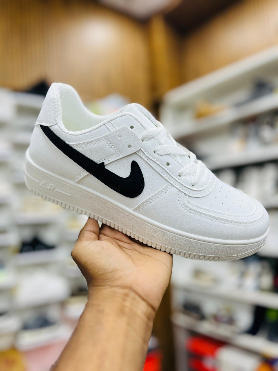 Nike White Casual Sneaker – Durable Faux Leather Design