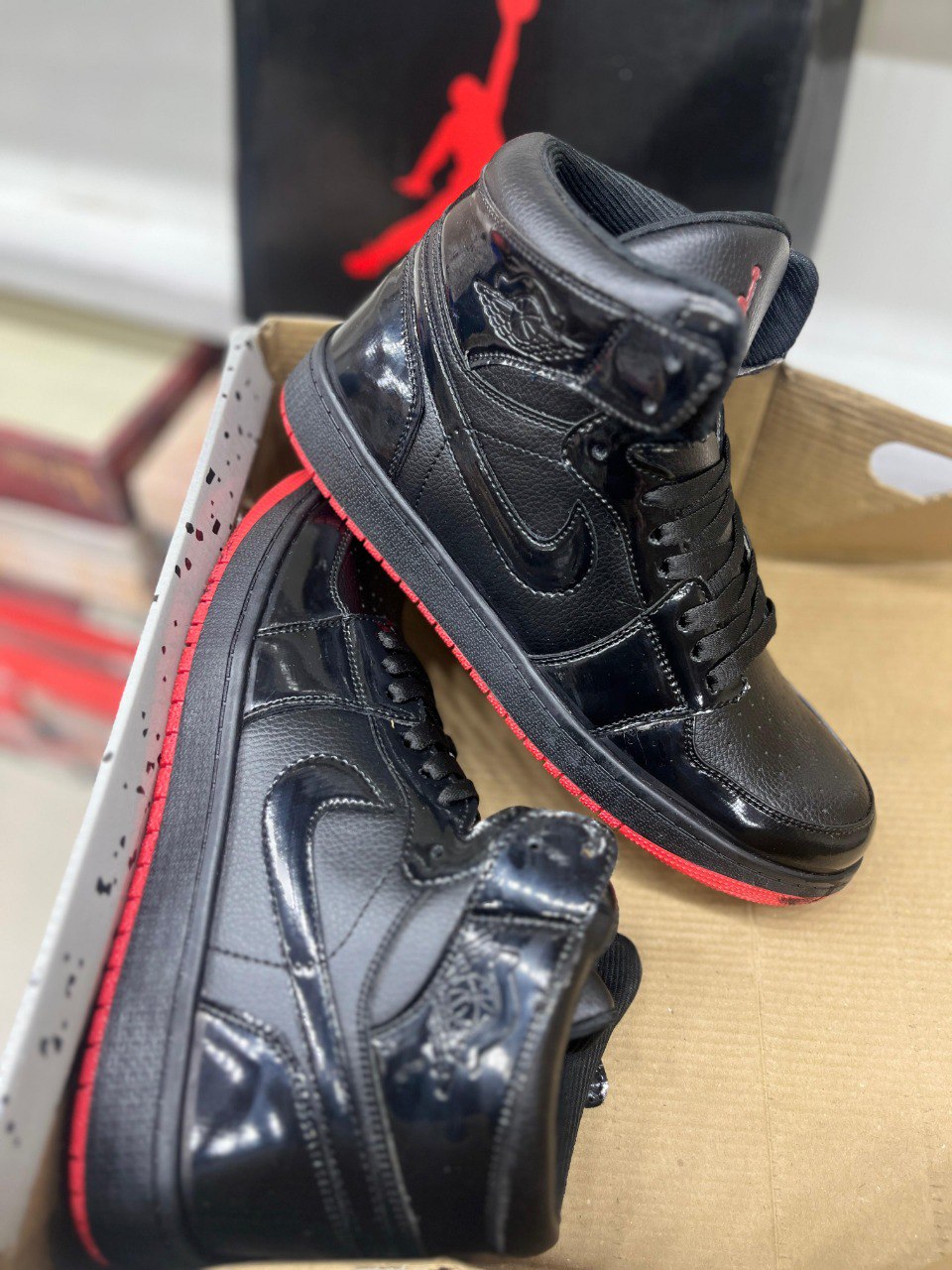 Nike Air Jordan 1 Retro High OG "Patent Bred" Iconic Black & Red