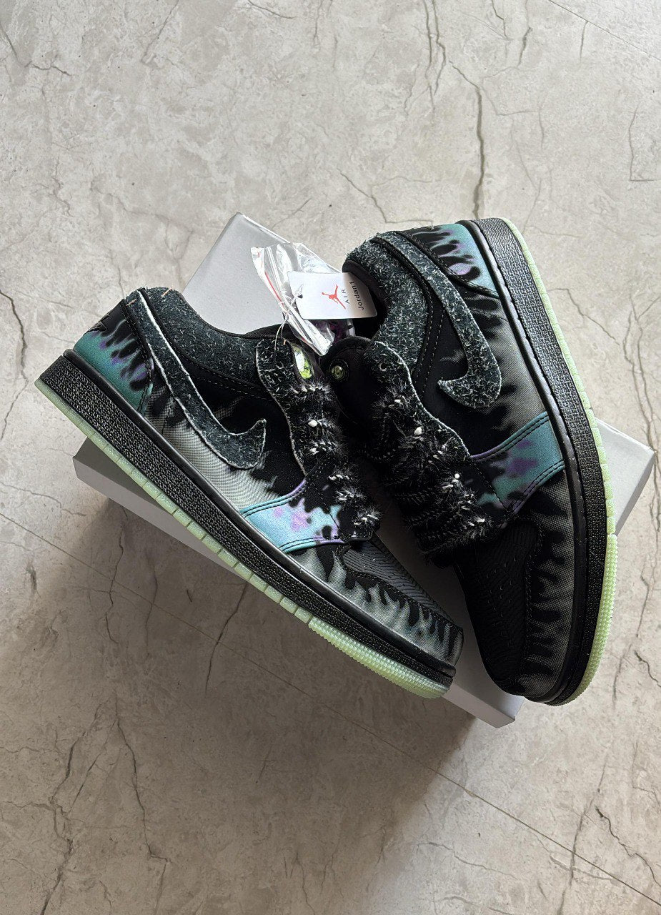 Air Jordan 1 Low GS "Fortune Fly" Glow-in-the-Dark Sneakers