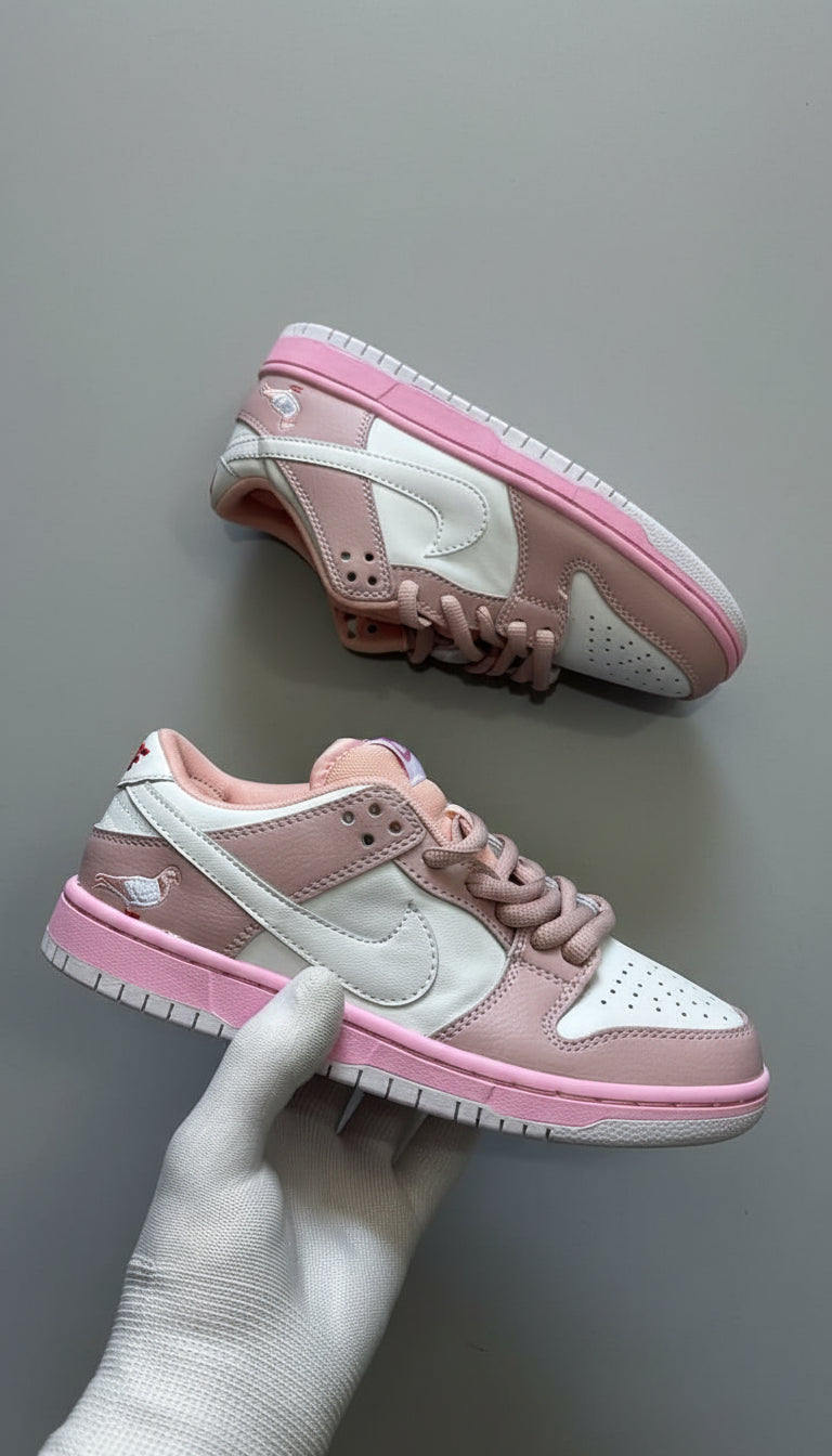 Nike SB Dunk Low Pro QS x Jeff Staple "Pink Pigeon" Pink White