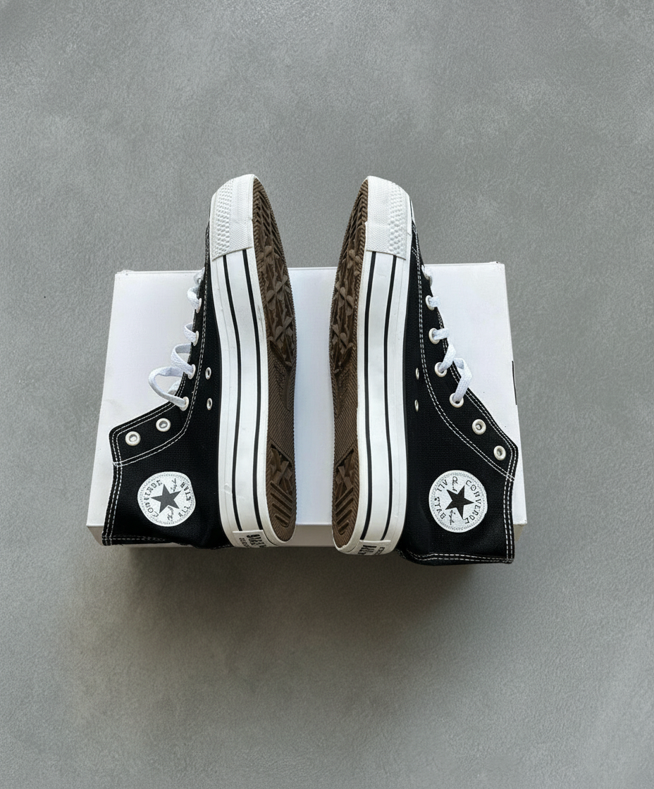Converse Classic Black High-Top Canvas Sneakers